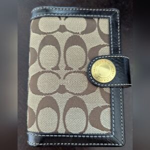 Coach Signature Wallet in Brown and Black